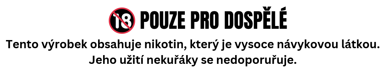 Screenshot 2024-02-26 at 18-29-44 Tento výrobek obsahuje nikotin který je vysoce návykovou látkou. Jeho užití nekuřáky se nedoporuřuje